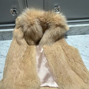 Fur coat vest